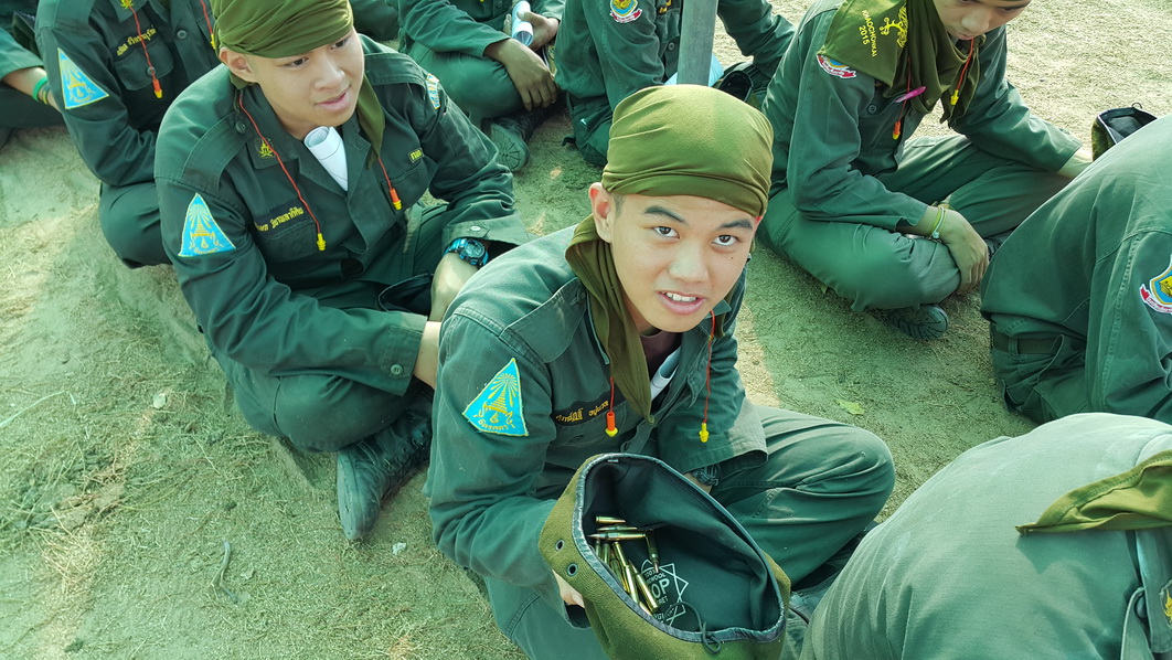 ภาพการฝึกภาคสนาม นักศึกษาวิชาทหาร ประจำปีการศึกษา ๒๕๕๘ — 1 พฤษภาคม 2025 — สถาบันเทคโนโลยีจิตรลดา CDTI