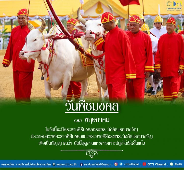 วันพืชมงคล — 2 พฤษภาคม 2025 — สถาบันเทคโนโลยีจิตรลดา CDTI