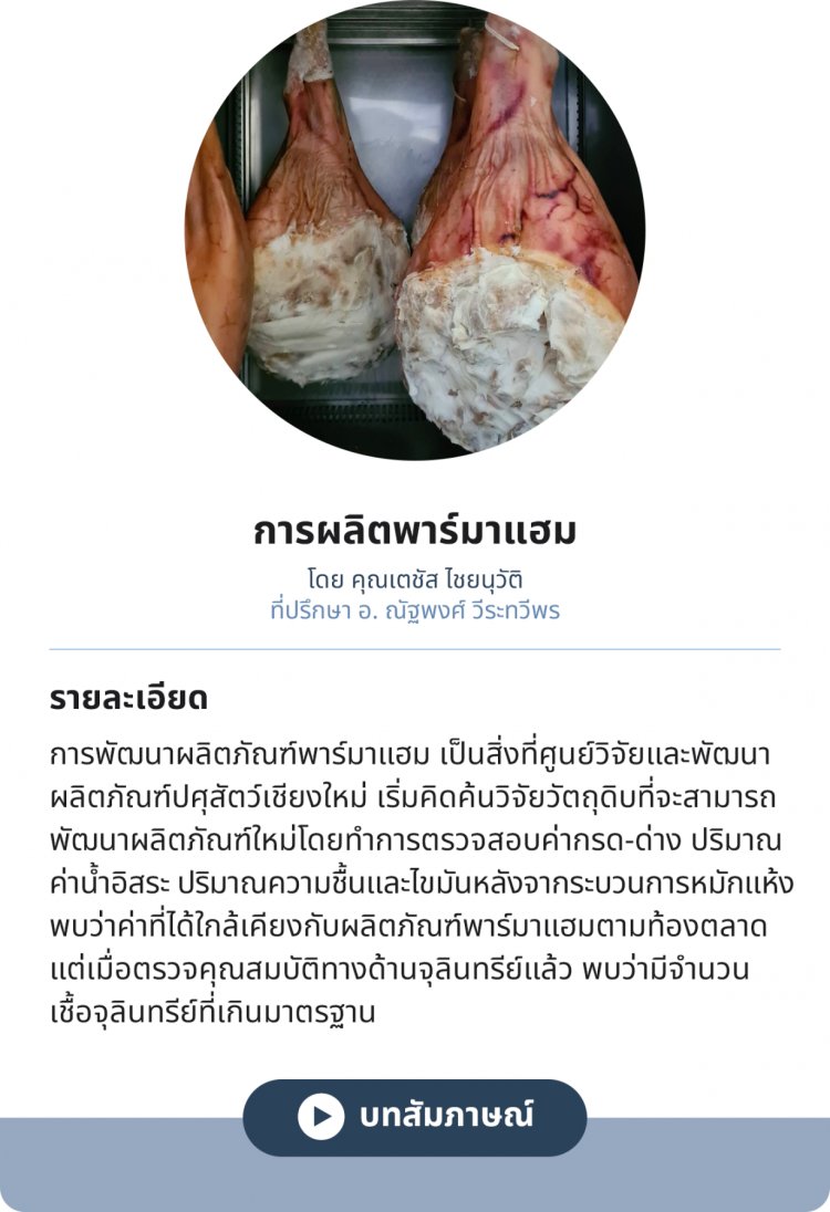 การผลิตพาร์ม่าแฮม — 2 พฤษภาคม 2025 — สถาบันเทคโนโลยีจิตรลดา CDTI