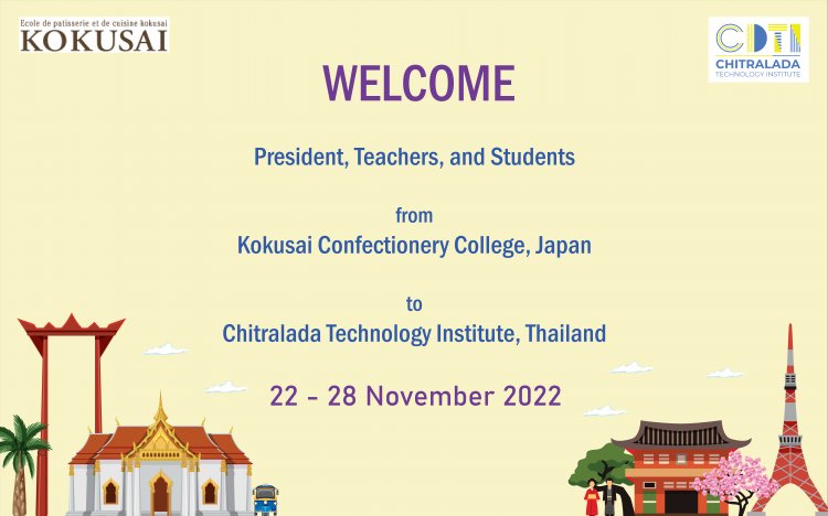 ขอต้อนรับนักศึกษาสถาบัน Tanaka Educational Group ในโอกาสร่วมโครงการแลกเปลี่ยนวัฒนธรรม — 2 พฤษภาคม 2025 — สถาบันเทคโนโลยีจิตรลดา CDTI
