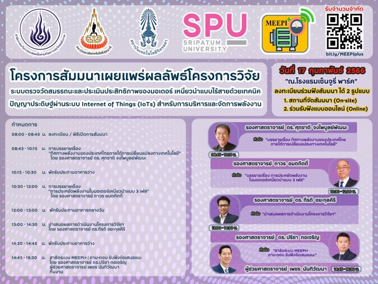 ขอเชิญบุคลากรสถาบันร่วมโครงการสัมมนาเผยแพร่ผลลัพธ์โครงการวิจัย — 2 พฤษภาคม 2025 — สถาบันเทคโนโลยีจิตรลดา CDTI