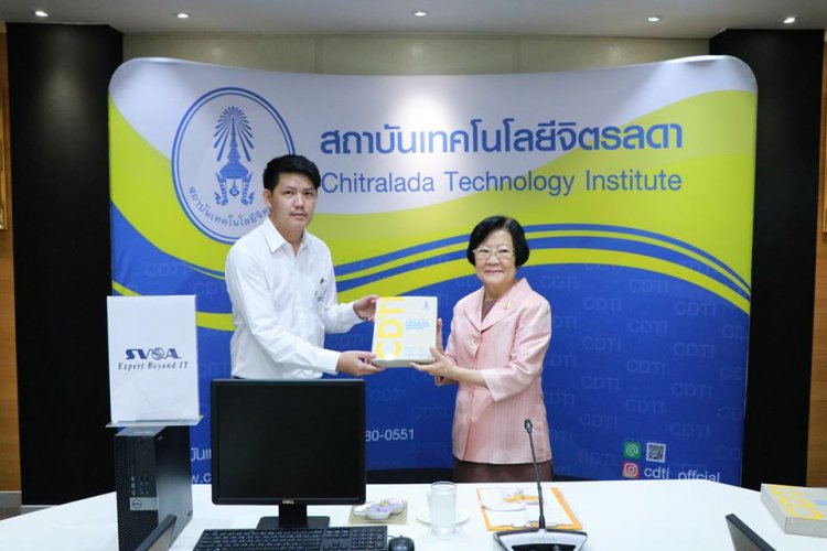 รับมอบคอมพิวเตอร์จากกลุ่มธุรกิจโครงการไอที บจม.เอสวีโอเอ — 6 พฤษภาคม 2025 — สถาบันเทคโนโลยีจิตรลดา CDTI