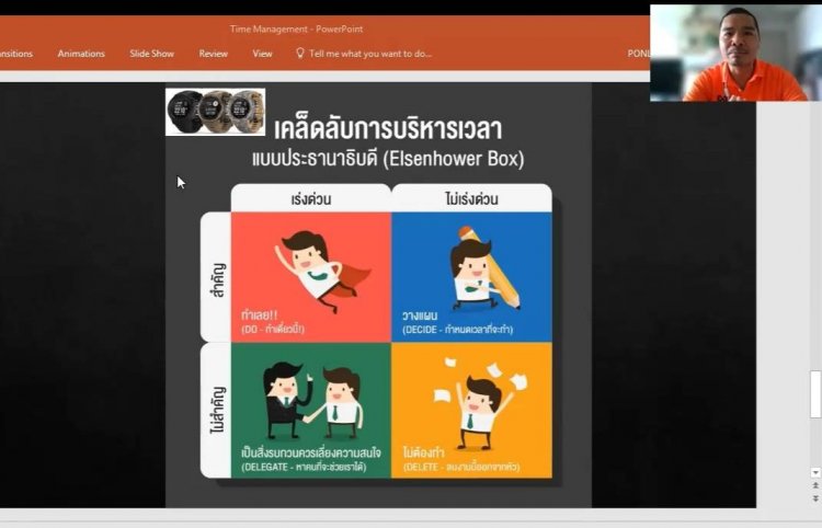 จัดบรรยาย​ออนไลน์​ "New​ Gen​ กับการบริหารเวลา" — 5 พฤษภาคม 2025 — สถาบันเทคโนโลยีจิตรลดา CDTI