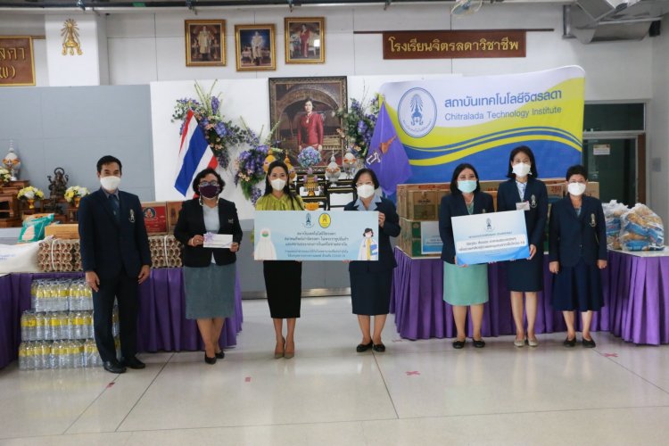 ส่งมอบวัตถุดิบพระราชทานแก่โรงพยาบาลสนาม ศูนย์พักคอย มหาวิทยาลัยธุรกิจบัณฑิต — 5 พฤษภาคม 2025 — สถาบันเทคโนโลยีจิตรลดา CDTI
