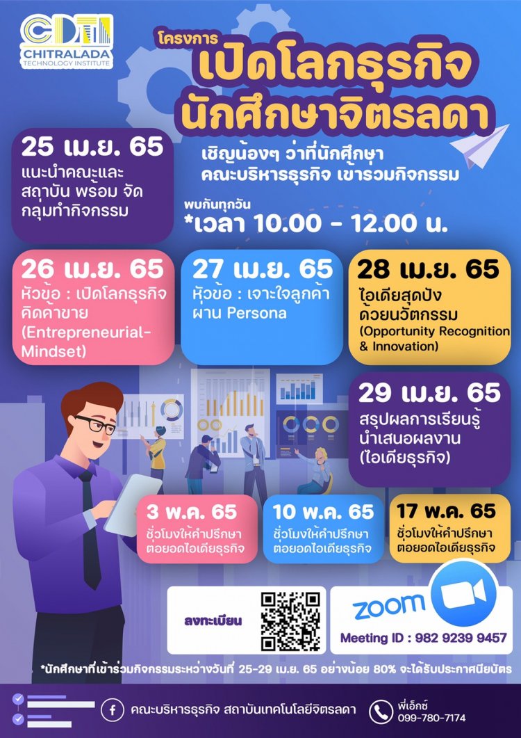 เปิดโลกธุรกิจนักศึกษาจิตรลดา — 5 พฤษภาคม 2025 — สถาบันเทคโนโลยีจิตรลดา CDTI