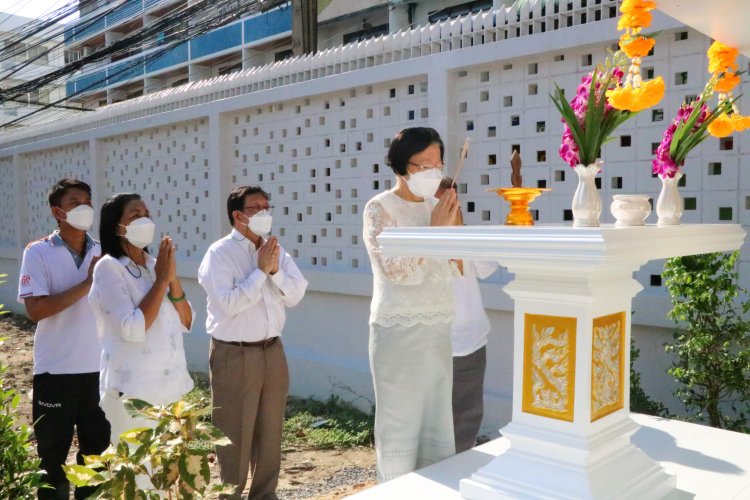 ตั้งศาลพระภูมิหอพักนักศึกษา — 4 พฤษภาคม 2025 — สถาบันเทคโนโลยีจิตรลดา CDTI