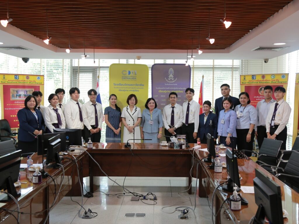 CDTI ต้อนรับการมาเยือนไทยของคณะผู้บริหารวิทยาลัยเทคนิคอาชีวศึกษาเทียนจินโป๋ห่าย — 2 พฤษภาคม 2025 — สถาบันเทคโนโลยีจิตรลดา CDTI