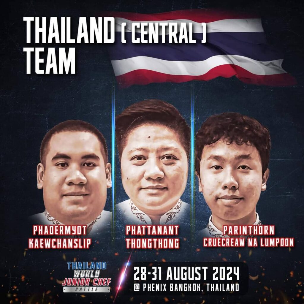 ขอแสดงความยินดี นักศึกษา CDTI และร่วมส่งกำลังใจเชียร์เป็นตัวแทนประเทศไทย ร่วมงานแข่งขัน Thailand World Junior Chef Battle 2024 — 23 เมษายน 2025 — สถาบันเทคโนโลยีจิตรลดา CDTI