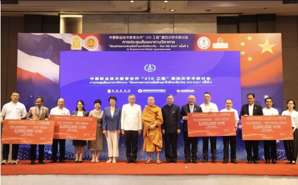 สจด. เข้าร่วมงานการประชุมสัมมนาทางวิชาการ ครั้งที่ 4 “ภายใต้โครงการความร่วมมือด้านอาชีวศึกษาจีน-ไทย 210 สาขา” — 1 พฤษภาคม 2025 — สถาบันเทคโนโลยีจิตรลดา CDTI