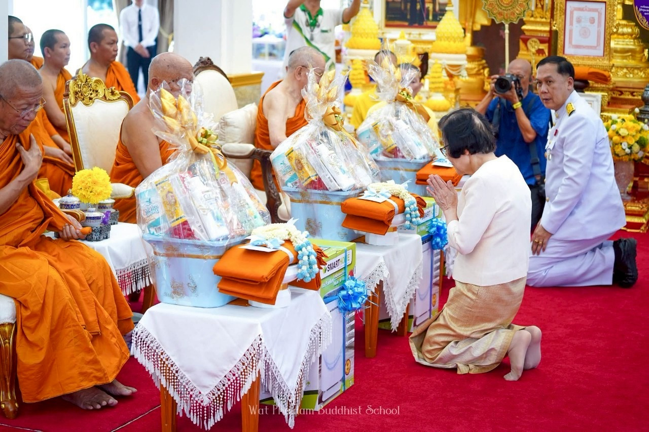 สจด. ร่วมพิธีทำบุญอายุครบ ๔๖ ปี และฉลองสัญญาบัตร พัดยศ เสาเสมาธรรมจักร — 27 กรกฎาคม 2025 — สถาบันเทคโนโลยีจิตรลดา CDTI