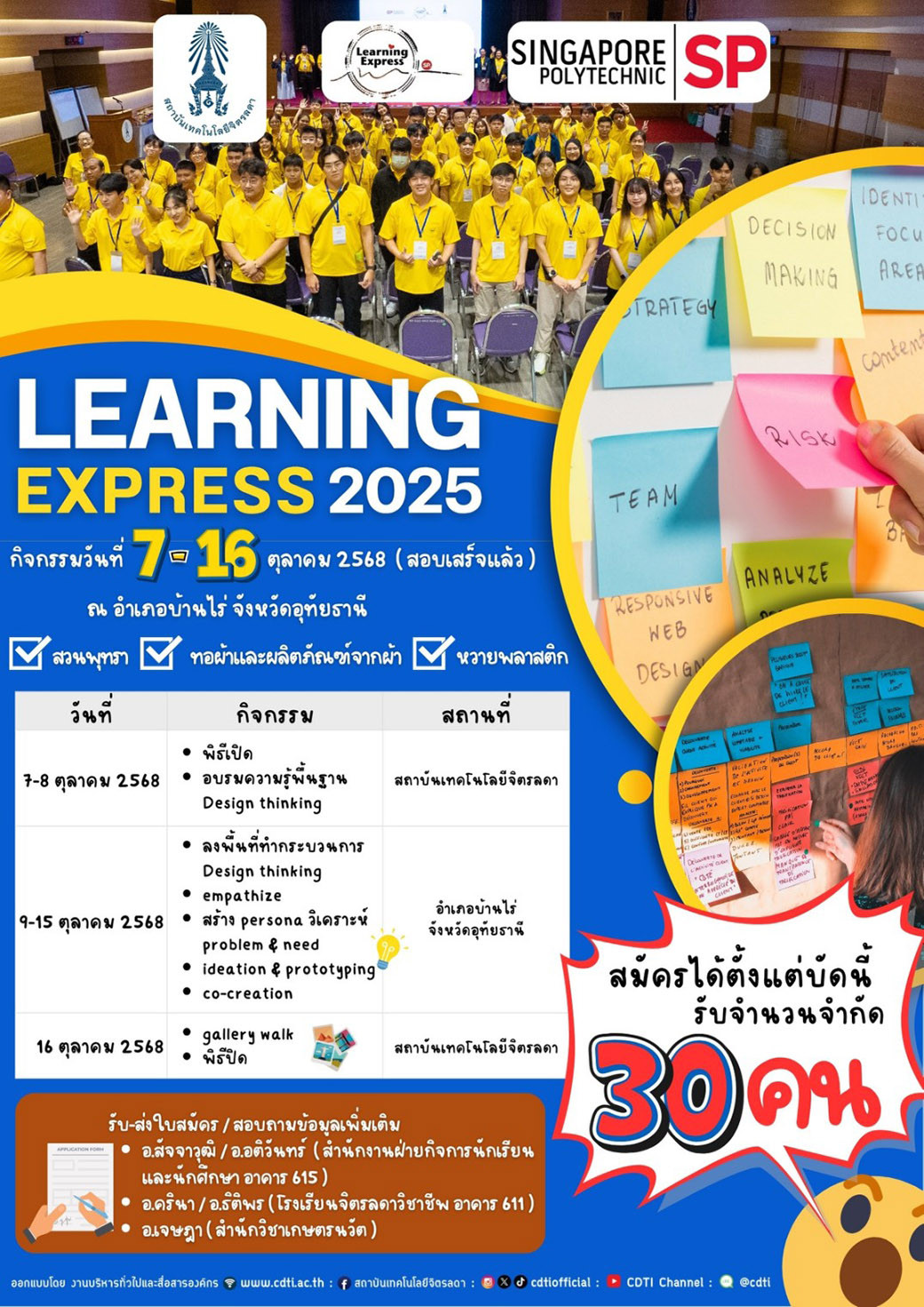 สถาบันเทคโนโลยีจิตรลดา — 17 กรกฎาคม 2025 — สถาบันเทคโนโลยีจิตรลดา CDTI
