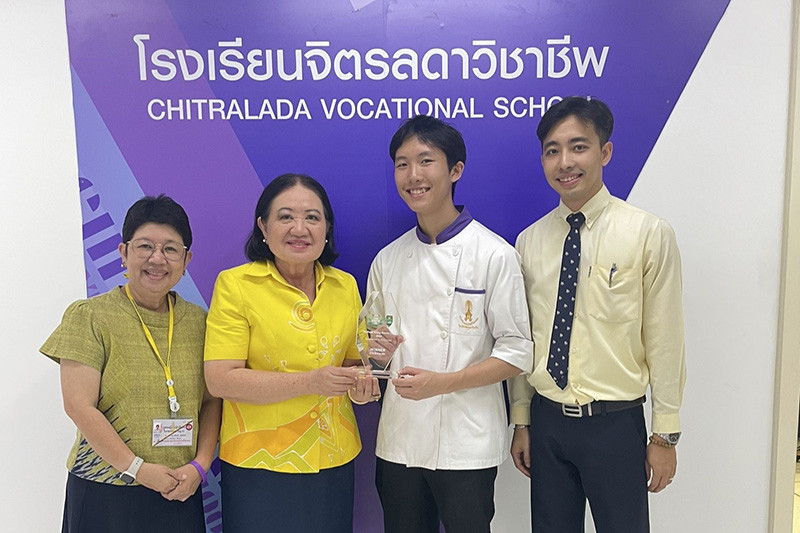 สจด. ขอแสดงความยินดี นักศึกษาสาขาอาหารและโภชนาการ คว้ารางวัลชนะเลิศ จากการแข่งขัน Thailand Young Risotto Chef 2025 — 16 กรกฎาคม 2025 — สถาบันเทคโนโลยีจิตรลดา CDTI