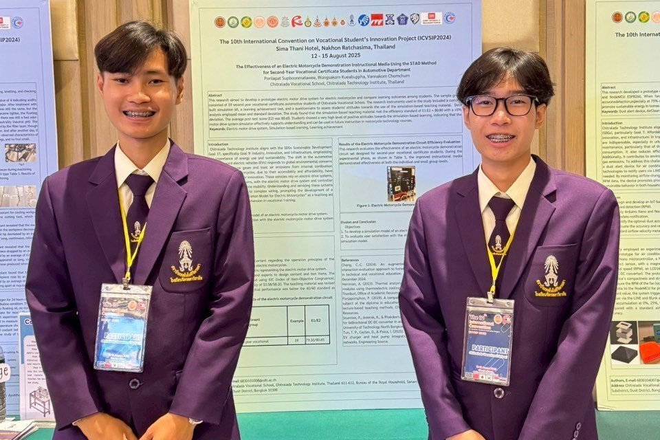 สจด. ร่วมงานการประชุมวิชาการนานาชาติ โครงการวิทยาลัยเทคโนโลยีฐานวิทยาศาสตร์ ครั้งที่ 10 — 17 สิงหาคม 2025 — สถาบันเทคโนโลยีจิตรลดา CDTI