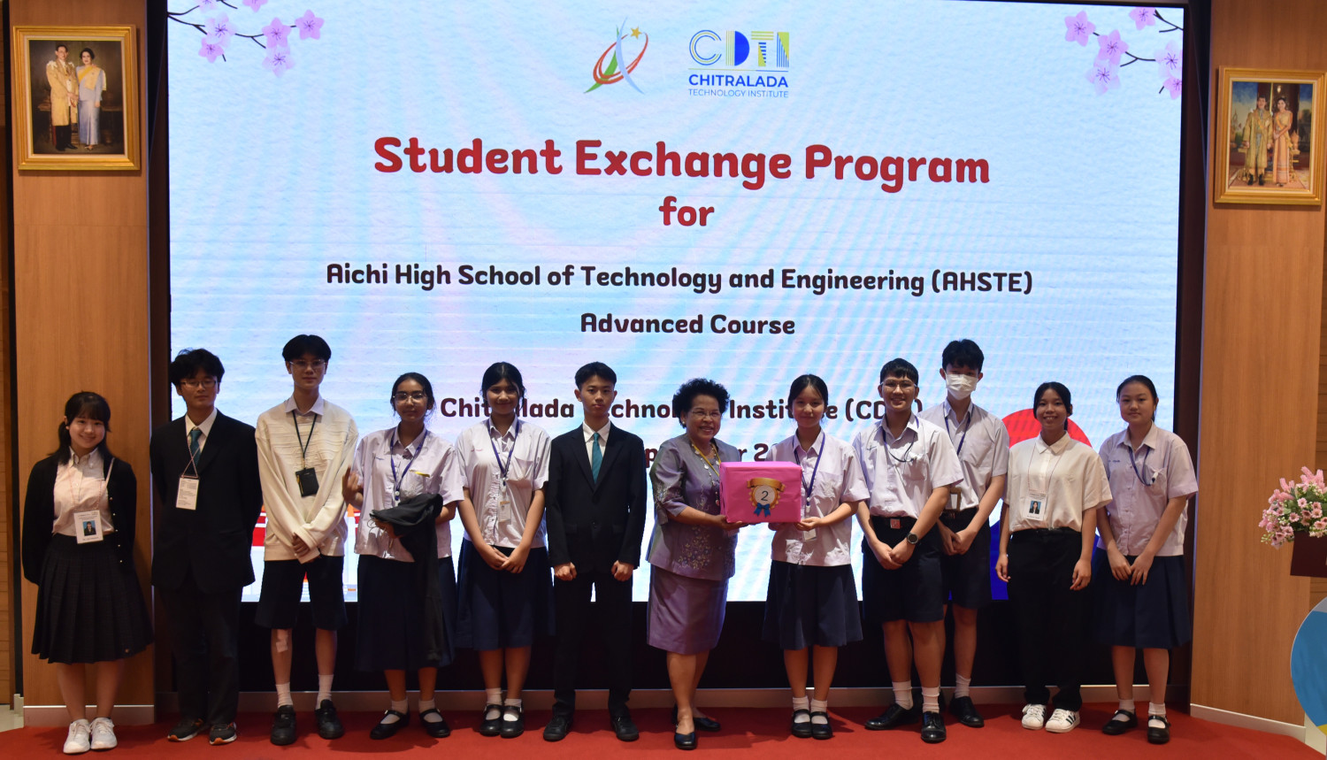 สจด. จัดพิธีปิดโครงการแลกเปลี่ยนวัฒนธรรมจาก Aichi High School of Technology and Engineering (AHSTE) Advanced Course ประเทศญี่ปุ่น — 13 กันยายน 2025 — สถาบันเทคโนโลยีจิตรลดา CDTI