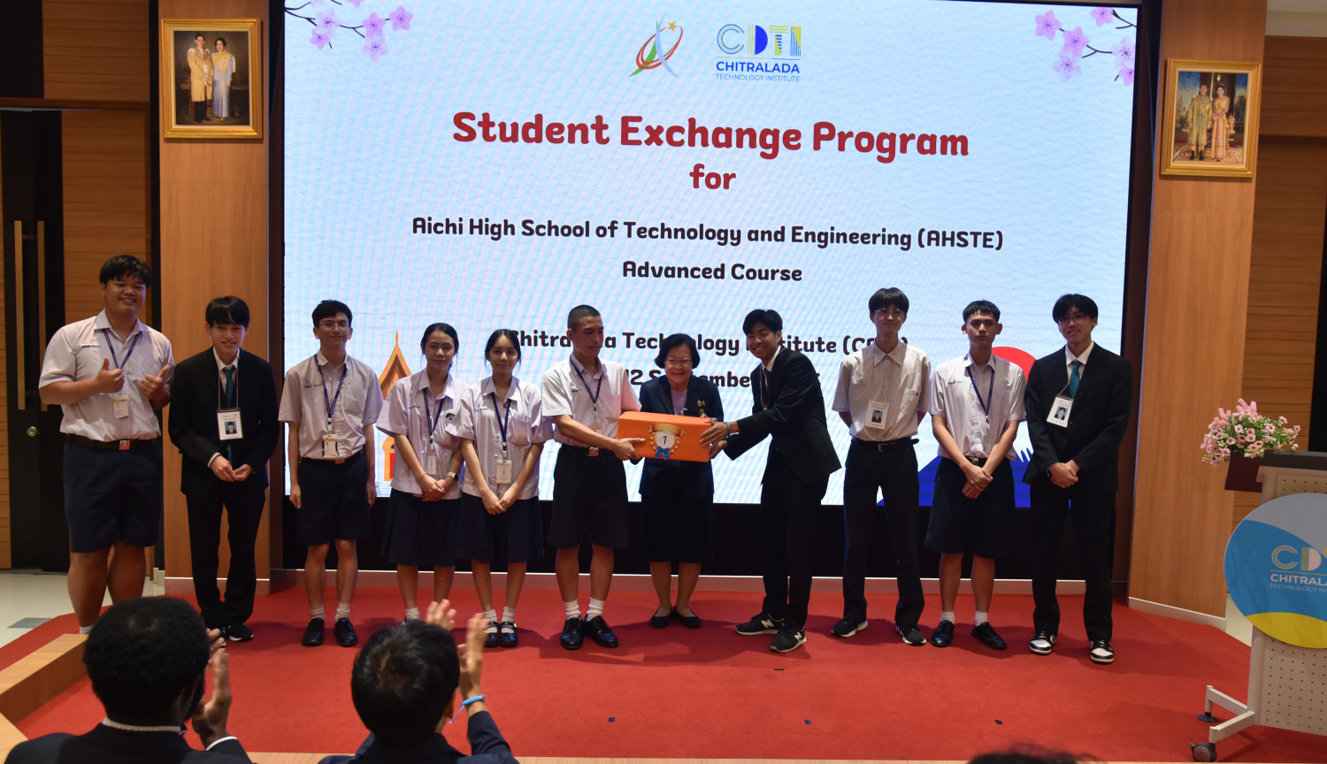 สจด. จัดพิธีปิดโครงการแลกเปลี่ยนวัฒนธรรมจาก Aichi High School of Technology and Engineering (AHSTE) Advanced Course ประเทศญี่ปุ่น — 13 กันยายน 2025 — สถาบันเทคโนโลยีจิตรลดา CDTI
