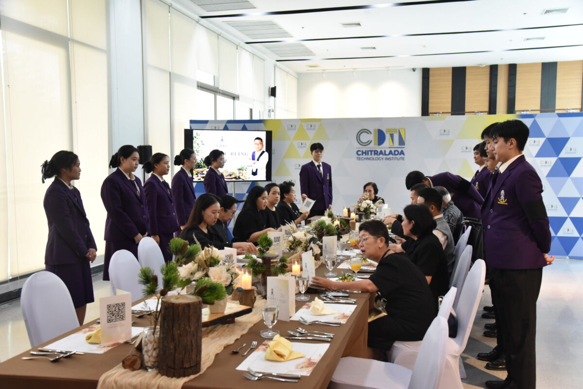 เชฟวิวแมน ลีออง ถ่ายทอดองค์ความรู้ด้าน Wellbeing Cuisine เชฟวิวแมน ลีออง ถ่ายทอดองค์ความรู้ด้าน Wellbeing Cuisine — 7 กรกฎาคม 2026 — สถาบันเทคโนโลยีจิตรลดา CDTI