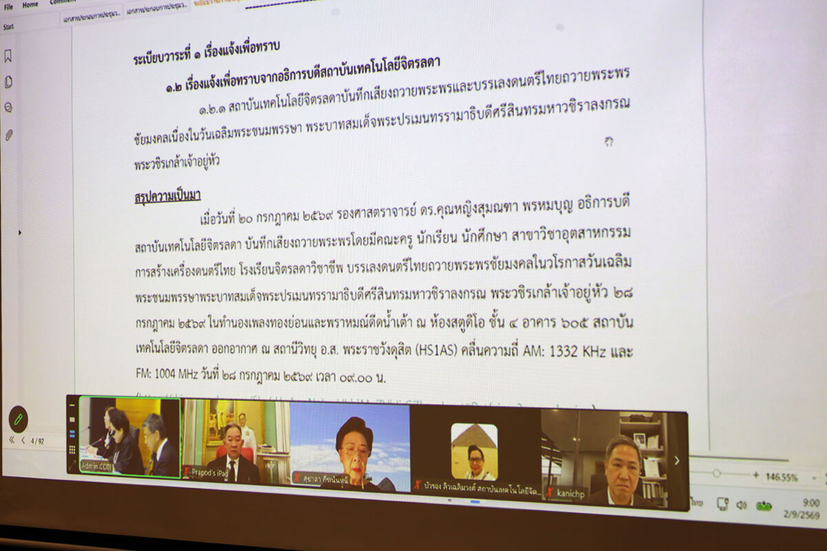 ประชุมสภาสถาบันเทคโนโลยีจิตรลดา ครั้งที่ 46 (6/ปีงบประมาณ พ.ศ. 2569) &mdash; 3 กันยายน 2026 &mdash; สถาบันเทคโนโลยีจิตรลดา CDTI
