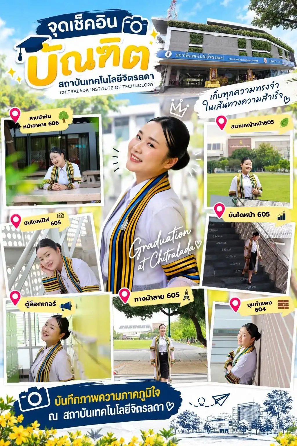 ชุดครุยพร้อม รอยยิ้มพร้อม… มาเก็บภาพความประทับใจด้วยกัน! ชุดครุยพร้อม รอยยิ้มพร้อม… มาเก็บภาพความประทับใจด้วยกัน! — 23 ตุลาคม 2026 — สถาบันเทคโนโลยีจิตรลดา CDTI