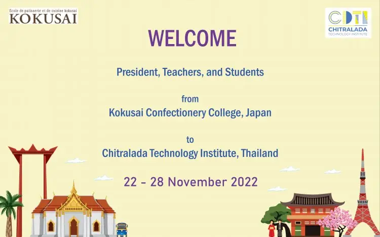 ขอต้อนรับนักศึกษาสถาบัน Tanaka Educational Group ในโอกาสร่วมโครงการแลกเปลี่ยนวัฒนธรรม — 29 มิถุนายน 2025 — สถาบันเทคโนโลยีจิตรลดา CDTI
